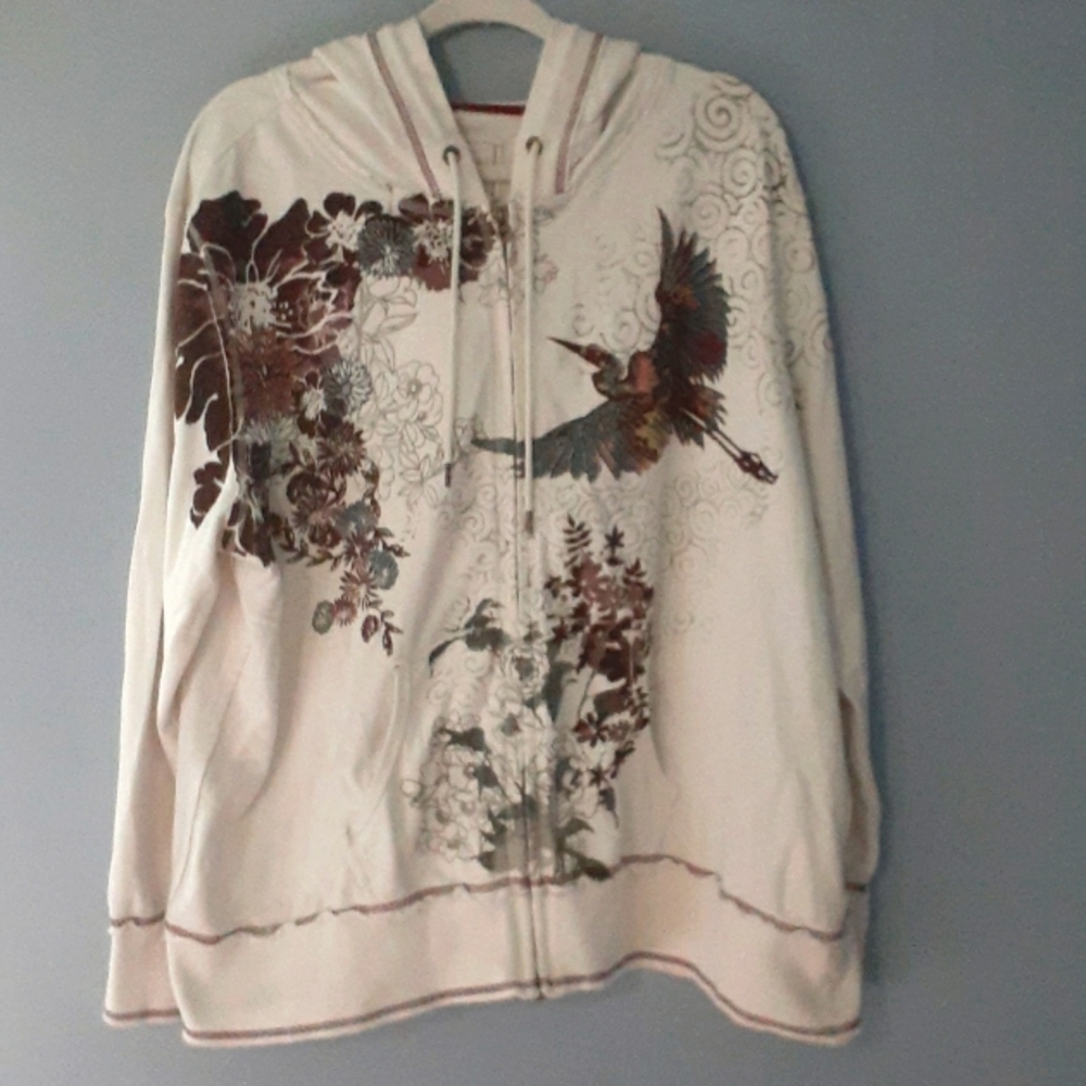 Natural reflections hoodie jacket plus 2x